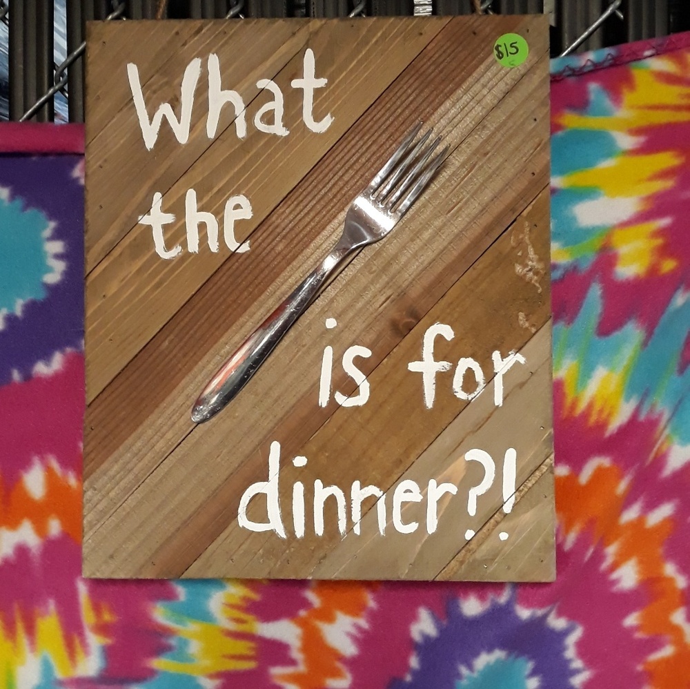 Dinner sign.